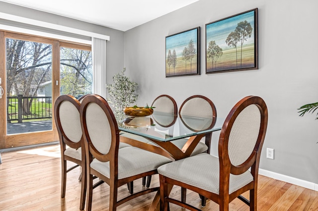 7136 145th St W, Apple Valley, MN 55124 - dining space with light wood-style floors and baseboards