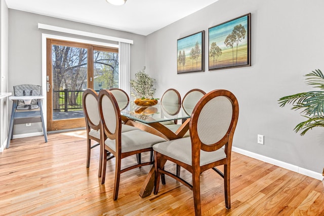 7136 145th St W, Apple Valley, MN 55124 - dining area featuring baseboards and light wood-style flooring