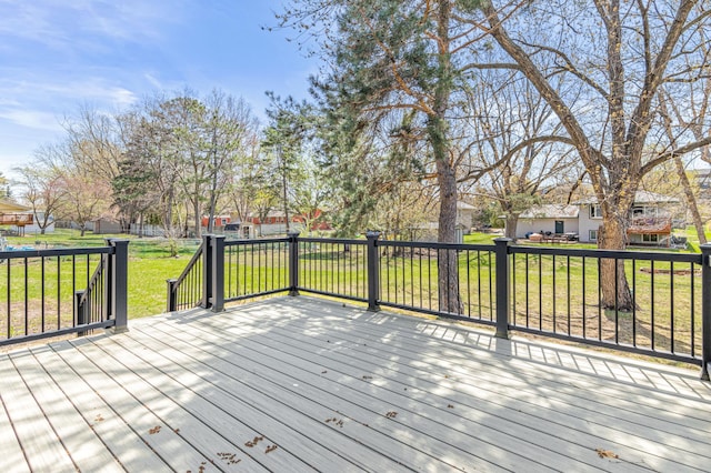7136 145th St W, Apple Valley, MN 55124 - deck featuring a lawn