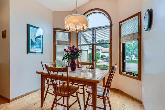 11760 88th Pl N, Maple Grove, MN 55369 - dining area with light wood-style floors and a chandelier