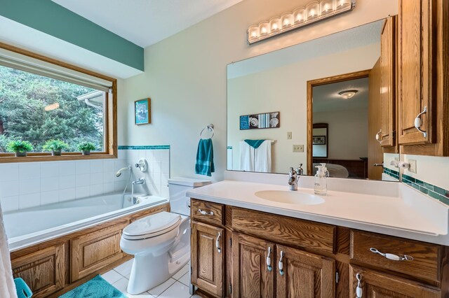 11760 88th Pl N, Maple Grove, MN 55369 - bathroom with a bath, vanity, tile patterned flooring, and ensuite bathroom