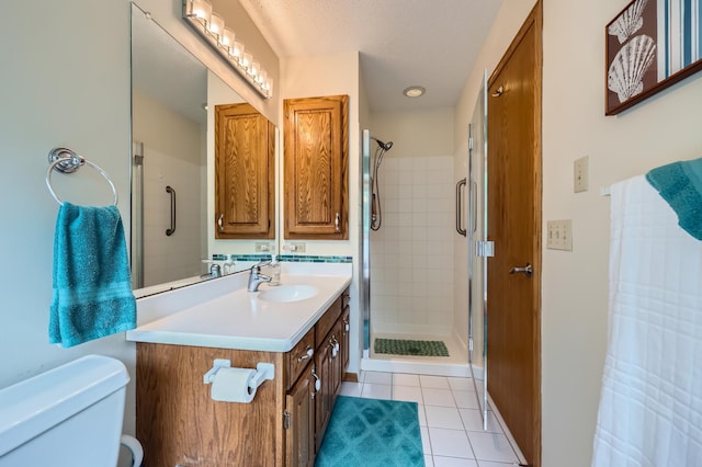 11760 88th Pl N, Maple Grove, MN 55369 - bathroom featuring a stall shower, vanity, and tile patterned flooring