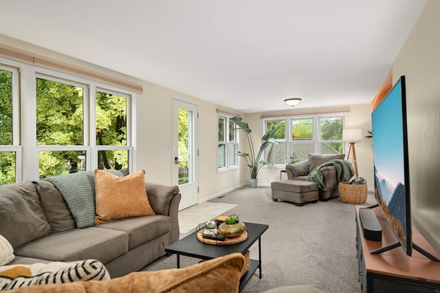 4313 Arthur St NE, Columbia Heights, MN 55421 - carpeted living area with baseboards
