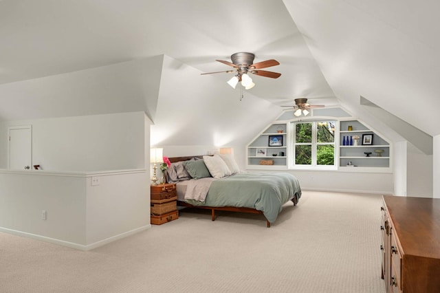 4313 Arthur St NE, Columbia Heights, MN 55421 - bedroom featuring carpet floors, vaulted ceiling, ceiling fan, and baseboards
