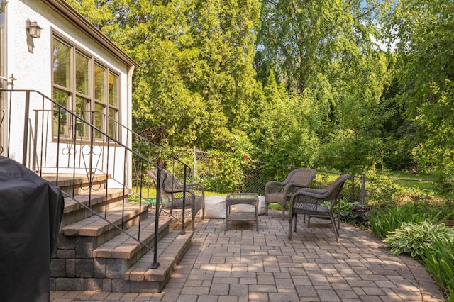 4313 Arthur St NE, Columbia Heights, MN 55421 - view of patio / terrace with outdoor lounge area and grilling area