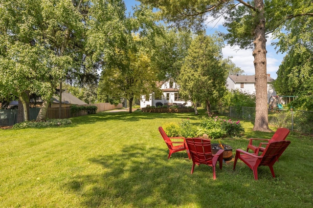 4313 Arthur St NE, Columbia Heights, MN 55421 - view of yard with a fire pit