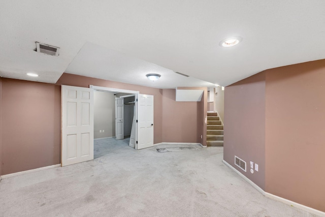 13914 Duluth Dr, Apple Valley, MN 55124 - finished basement featuring baseboards, carpet, and stairs