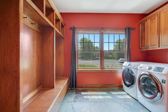 904 Ridgecrest Dr, Carver, MN 55315 - washroom featuring cabinet space and washer and clothes dryer