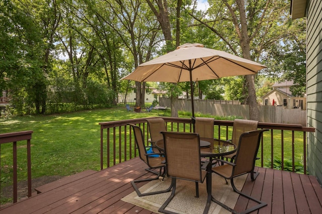 2745 Maplewood Cir, Monticello, MN 55362 - wooden terrace with outdoor dining space