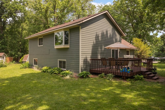 2745 Maplewood Cir, Monticello, MN 55362 - view of home's exterior featuring a deck and a yard