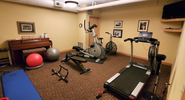 1805 3rd Ave S Unit 102, Minneapolis, MN 55404 - workout room featuring baseboards and carpet floors