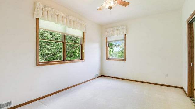 E5110 Interlachen Blvd, Pleasant Valley Twp, WI 54738 - unfurnished room with light colored carpet, a ceiling fan, and baseboards