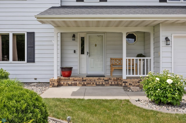5701 33rd St S, Fargo, ND 58104 - entrance to property with covered porch and roof with shingles