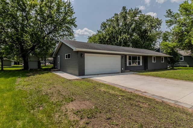 1020 1st St S, Cold Spring, MN 56320 - ranch-style house featuring an attached garage, concrete driveway, and a front lawn