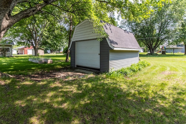 1020 1st St S, Cold Spring, MN 56320 - detached garage featuring a storage shed