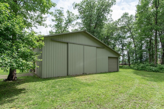 19214 County Road 12, Irondale Twp, MN 56455 - view of pole building featuring a yard