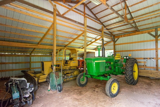 19214 County Road 12, Irondale Twp, MN 56455 - garage featuring metal wall