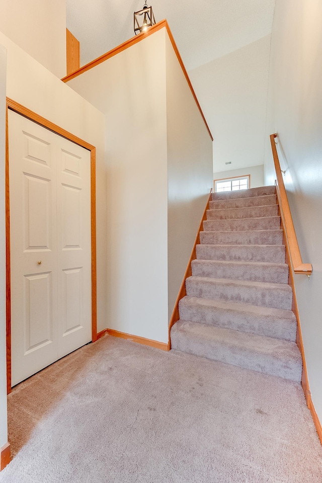 7539 Derby Ln, Shakopee, MN 55379 - stairway with carpet flooring and baseboards