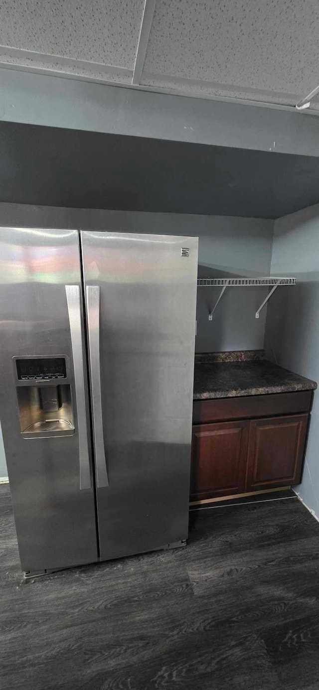 17548 749th Ave, Albert Lea Twp, MN 56007 - detailed view of stainless steel fridge with ice dispenser and wood finished floors