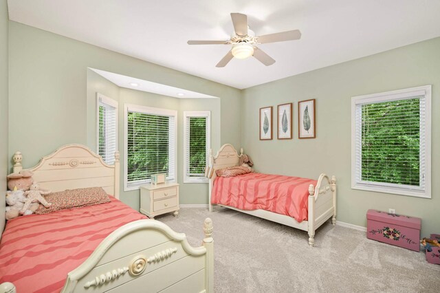 18510 Pheasant Ridge Rd, Credit River Twp, MN 55372 - bedroom with carpet, multiple windows, and ceiling fan