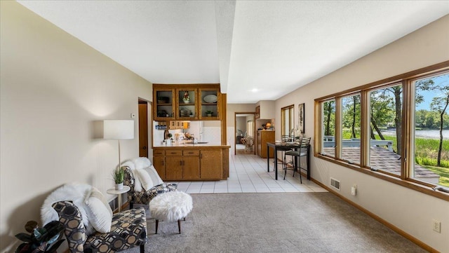 9803 287th Ave NW, Zimmerman, MN 55398 - sitting room featuring light colored carpet, baseboards, and light tile patterned floors