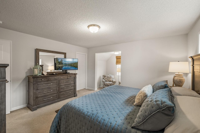 8738 Upper 9th Pl N, Lake Elmo, MN 55042 - bedroom with light colored carpet, a textured ceiling, and baseboards