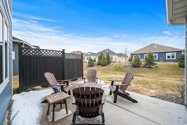 8738 Upper 9th Pl N, Lake Elmo, MN 55042 - view of patio / terrace featuring a fire pit