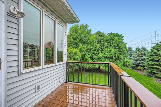 1584 126th Ln NW, Coon Rapids, MN 55448 - wooden terrace featuring a yard