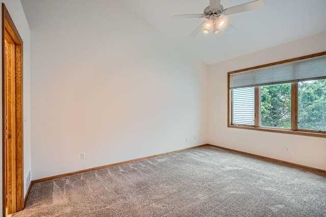 1584 126th Ln NW, Coon Rapids, MN 55448 - unfurnished room featuring carpet, lofted ceiling, and a ceiling fan