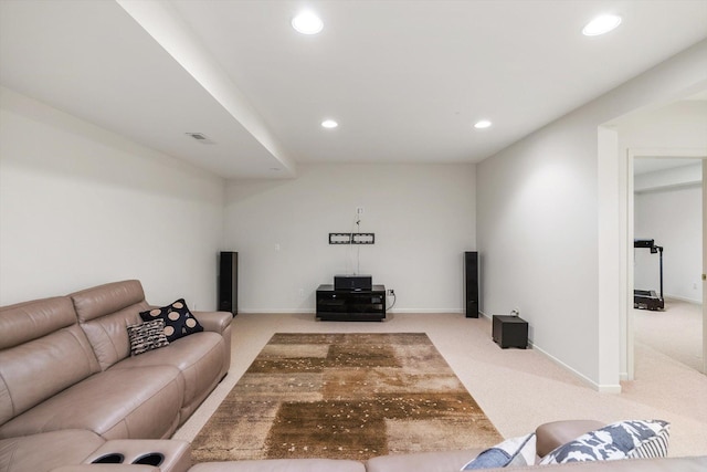 5555 70th St, Edina, MN 55439 - carpeted living room featuring recessed lighting and baseboards