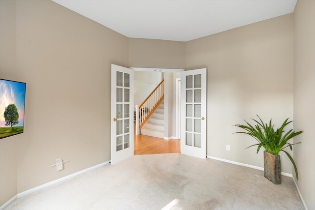 5555 70th St, Edina, MN 55439 - carpeted empty room featuring french doors and baseboards