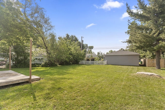 5107 Corvallis Ave N, Crystal, MN 55429 - view of yard with a wooden deck