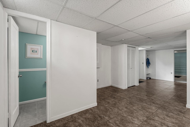 5625 Upton Ave S, Minneapolis, MN 55410 - empty room with a drop ceiling and baseboards