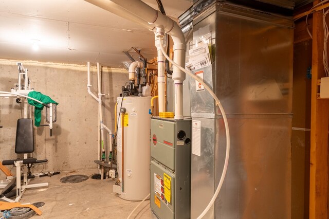 4408 Riverwood Dr N, Fargo, ND 58102 - utility room with water heater and heating unit