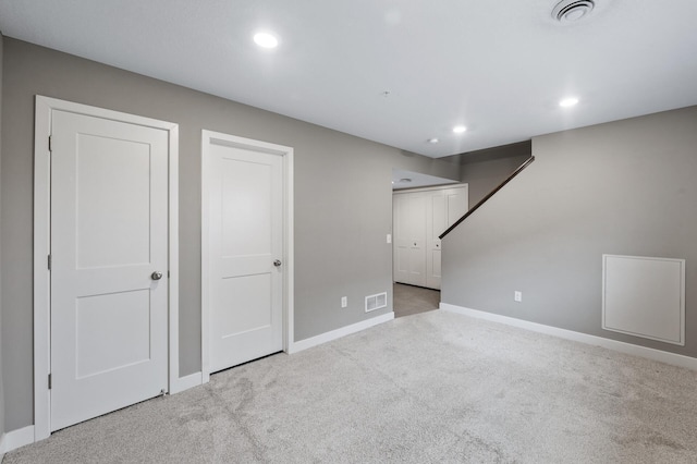 5040 93rd Ln N, Brooklyn Park, MN 55443 - below grade area featuring carpet floors, baseboards, and recessed lighting