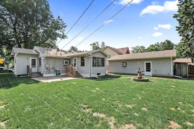 5030 Jefferson St NE, Columbia Heights, MN 55421 - back of property with entry steps and a patio area