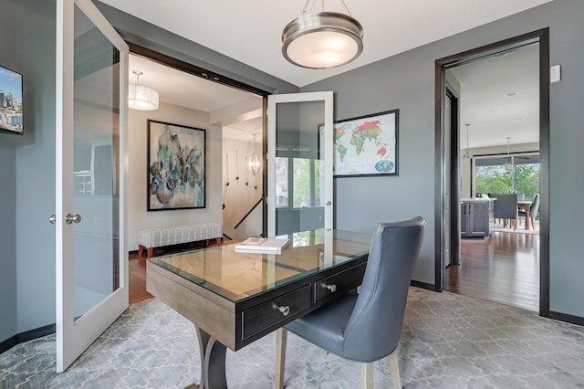 2524 Sandstone Ln, Orono, MN 55356 - office area featuring baseboards and radiator heating unit