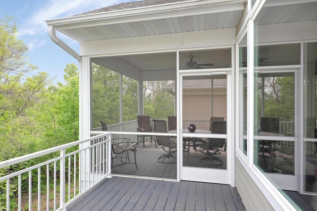 2524 Sandstone Ln, Orono, MN 55356 - deck featuring outdoor dining area and a sunroom