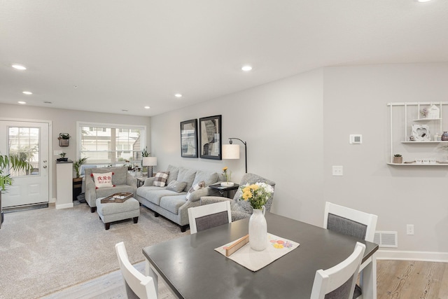 1212 Lower 143rd St E, Rosemount, MN 55068 - dining space with recessed lighting, baseboards, and light wood finished floors