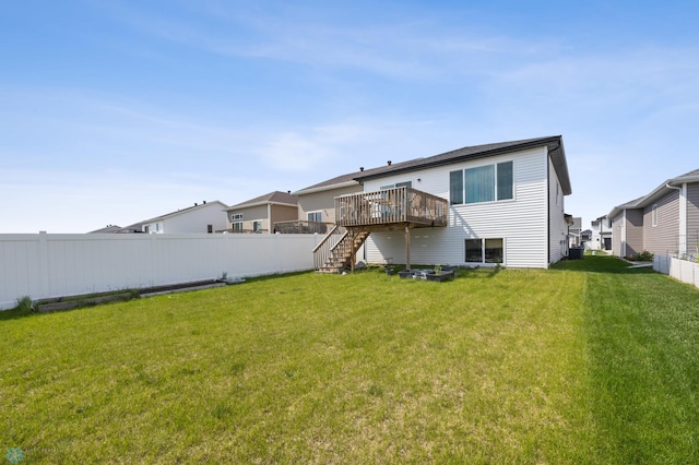 1546 68th Ave S, Fargo, ND 58104 - back of property featuring a wooden deck and stairway