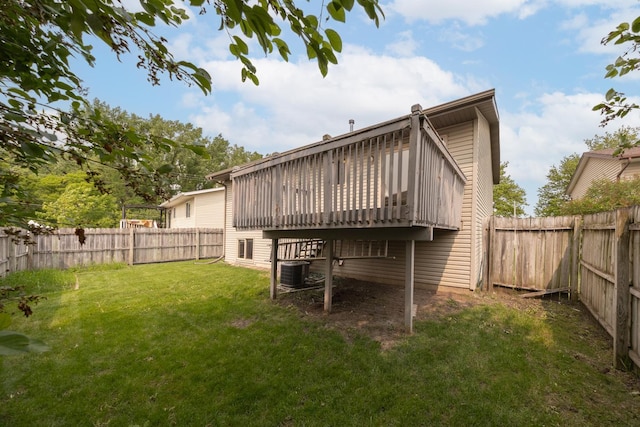 2209 18th Ave SE, Rochester, MN 55904 - rear view of house featuring central air condition unit and a wooden deck