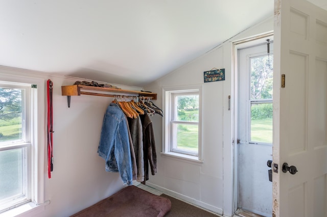 N8355 330th St, Gilman Twp, WI 54767 - walk in closet featuring lofted ceiling