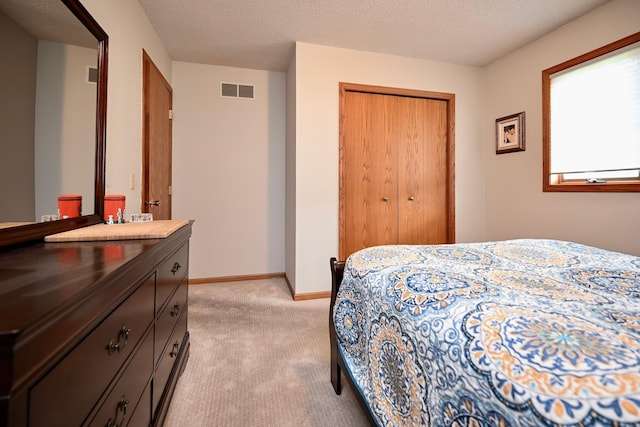 206 Skyline Hts, Wabasha, MN 55981 - bedroom featuring light carpet, a closet, and baseboards