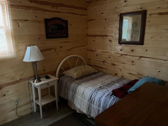 3573 Kallio Rd, Orr, MN 55771 - bedroom with wood walls