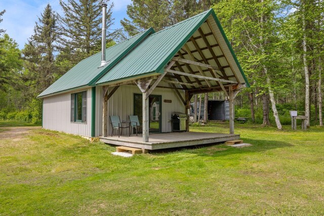 3573 Kallio Rd, Orr, MN 55771 - exterior space with a yard and a deck