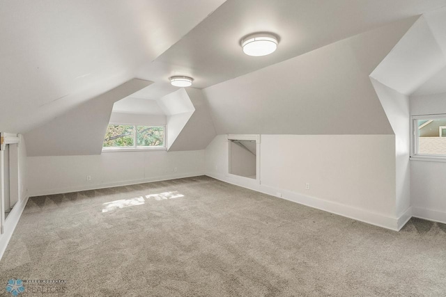 1036 12th St N, Fargo, ND 58102 - bonus room featuring carpet flooring, lofted ceiling, and baseboards