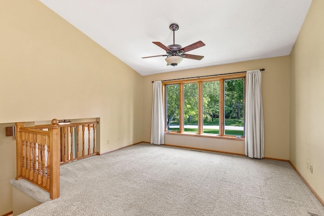 6260 Wessel Ct, Eden Prairie, MN 55346 - carpeted spare room with ceiling fan and vaulted ceiling