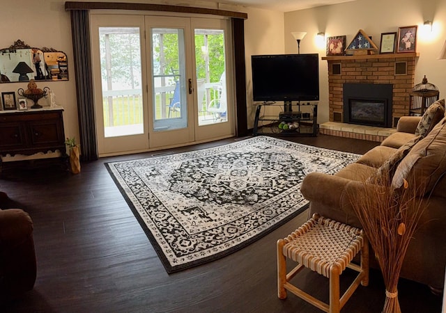 30055 Shore Dr, Pengilly, MN 55775 - living room with wood finished floors and a fireplace