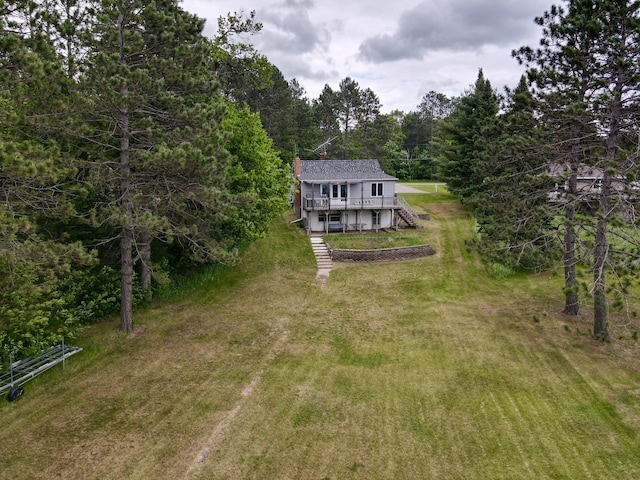 30055 Shore Dr, Pengilly, MN 55775 - view from above of property with a heavily wooded area