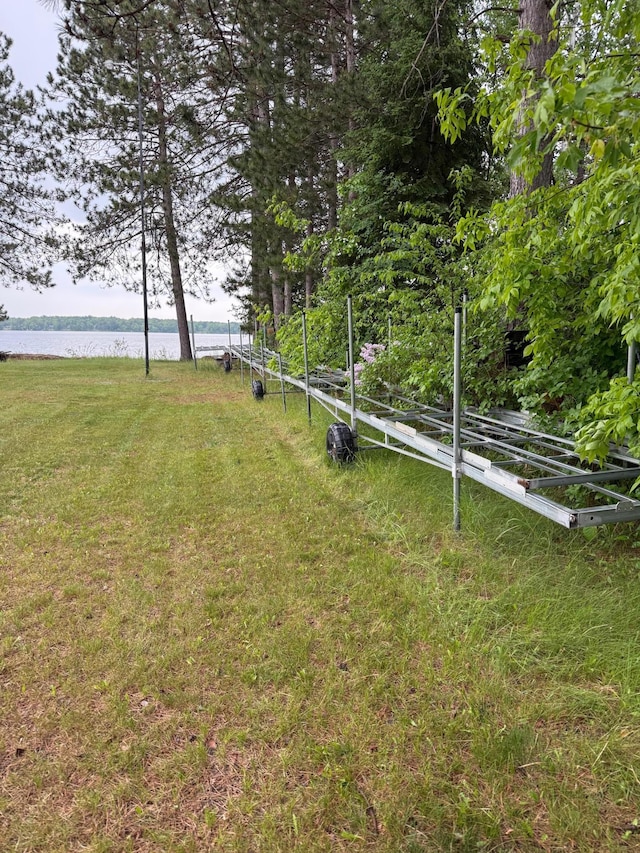 30055 Shore Dr, Pengilly, MN 55775 - view of grassy yard featuring a water view